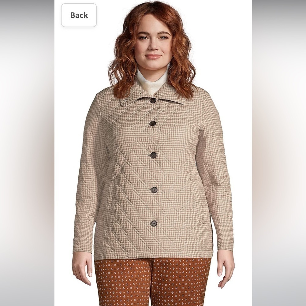 Lands' End womens Packable Insulated Quilted Barn Jacket NWT